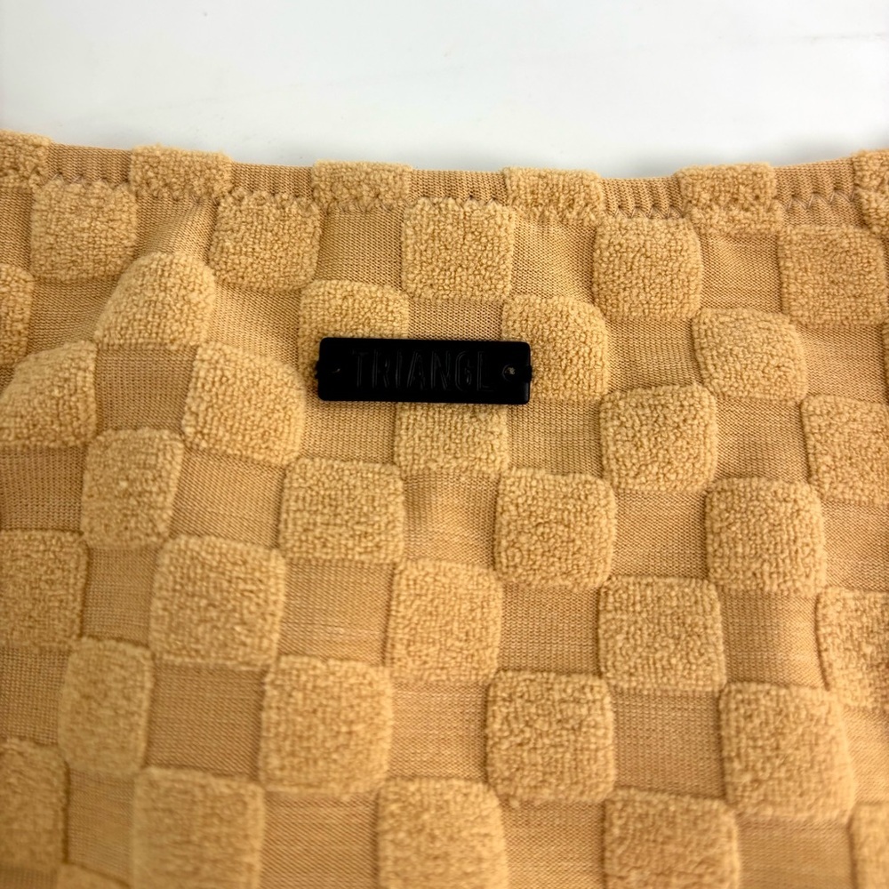 Triangl terry check string bikini bottoms Medium tan cheeky NWOT - Picture 8 of 8